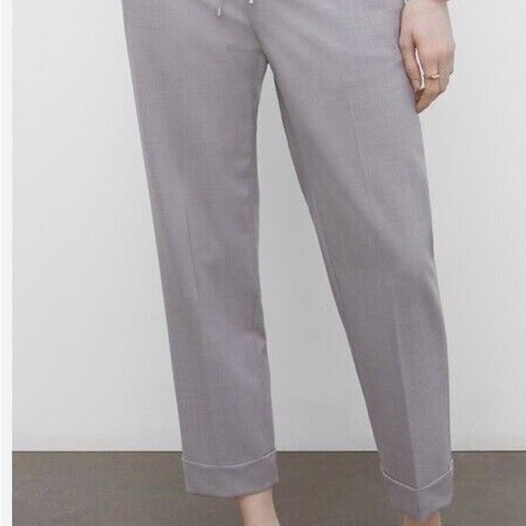 Club Monaco wool blend gray elastic waist dress pant. Size 8 - Picture 1 of 6